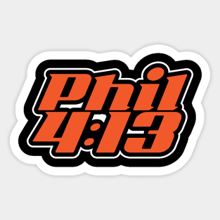 Philippians 4:13 Bible Verse 2 Black Version Sticker